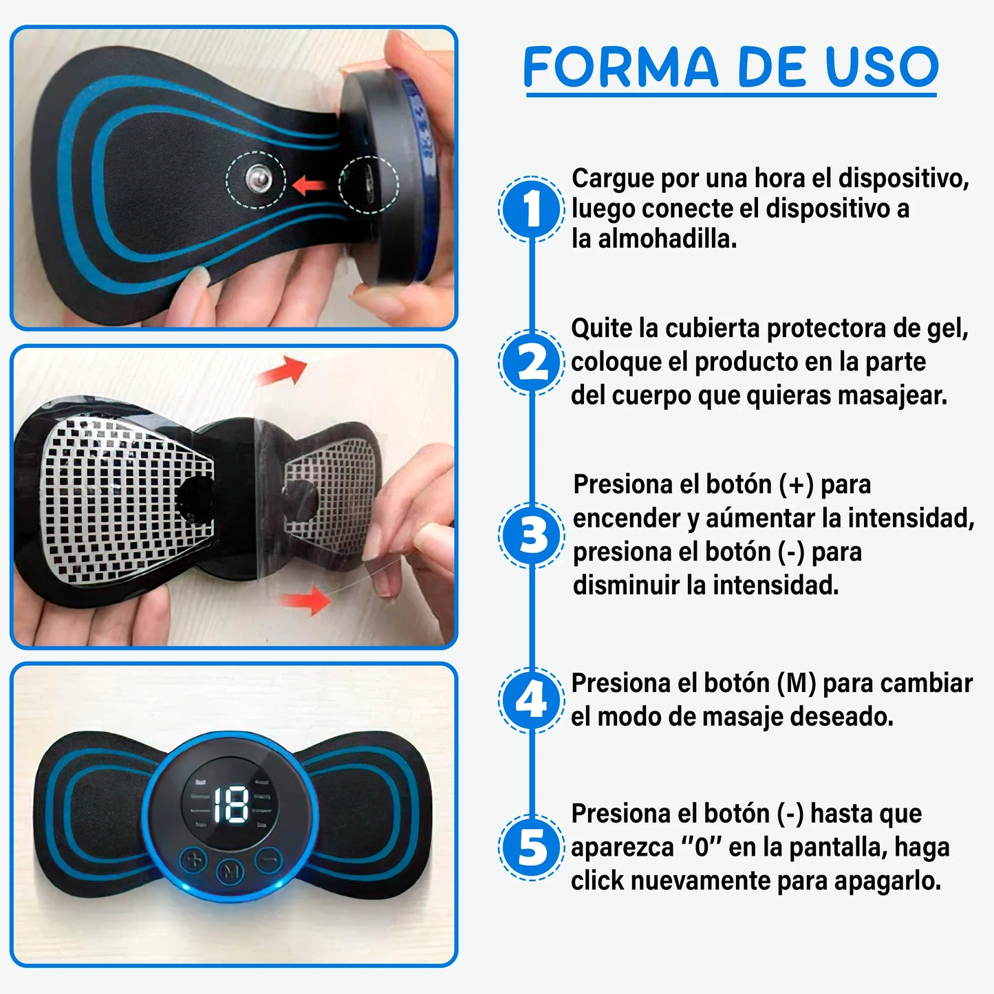 MASAJEADOR PORTATIL RECARGABLE